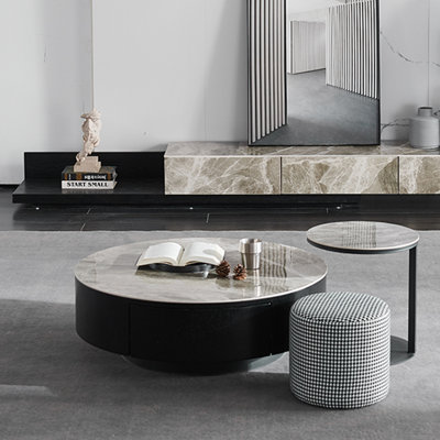 Luxe Slate Coffee Table Set