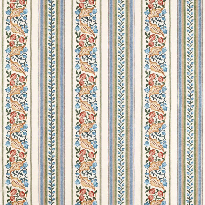 Bluebell & Peony Embroidery, Rose/Woad