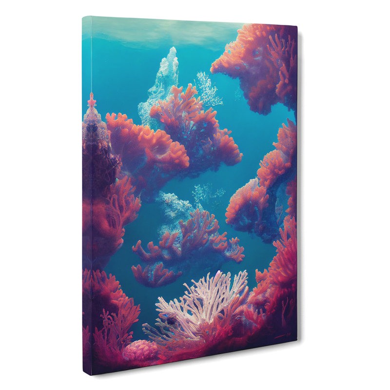Enchanted Coral Reef - Wrapped Canvas, 50cm H x 35cm W