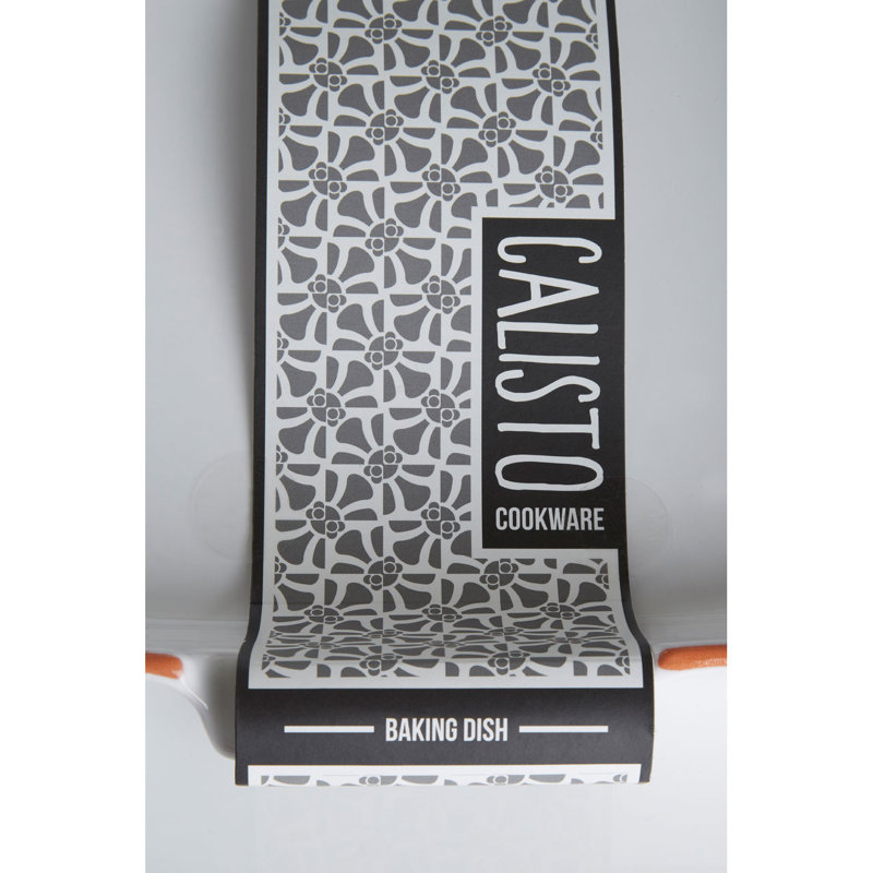 Symple Stuff Calisto Square Stoneware Baker Bakeware, 7cm H x 28cm W x 25cm D, White