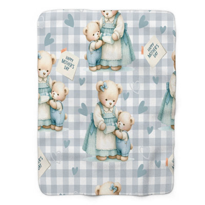 Teddy Mom - couverture sherpa de qualité supérieure 1 pièce