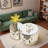Luxury Coffee Table With Silver Full Mirror Surface Design