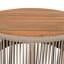 Rustique, bois, corde, table basse, structure stable, facile à assembler, hauteur de 13,9 pouces, grande surface