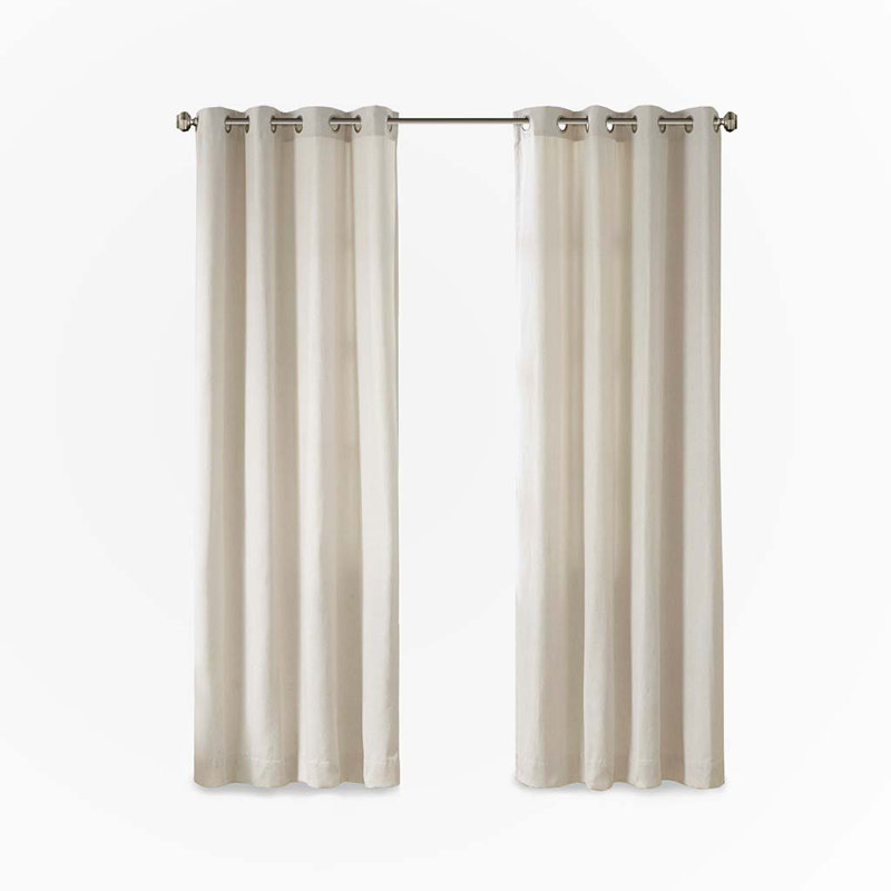 Solid Piece Dyed Grommet Top Curtain Panel(Only 1 Pc Panel), 50" W x 84" L