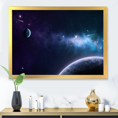 Blue And Purple Nebula II - Modern Canvas Wall Art -  Trinx, 58A2D318A74D4D079C9CFAC37D762A37