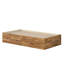 Lit simple à finition brune avec deux tiroirs pour plus de rangement, plateforme, bois de manguier chaud, linge de maison et de petits espaces idéal, finition en bois, tiroirs à glissement lisse, butées, convient