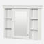 Coiffeuse de 36 pouces avec armoire à pharmacie, armoire à miroir moderne avec tablettes réglables et armoire de rangement à 4 tiroirs-120855796
