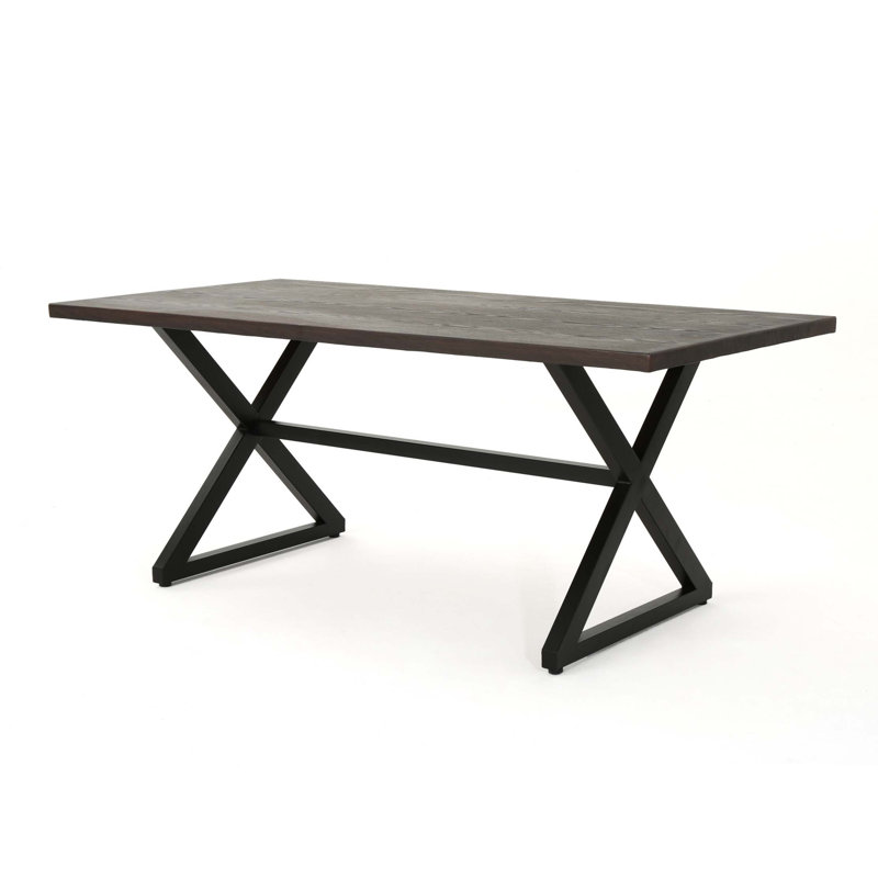 Rolando Outdoor Aluminum Dining Table With Steel Frame