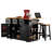 Veralith 53" Kitchen Island Set With 2 Bar Stools, Power Outlet And Drop Leaf-701850292