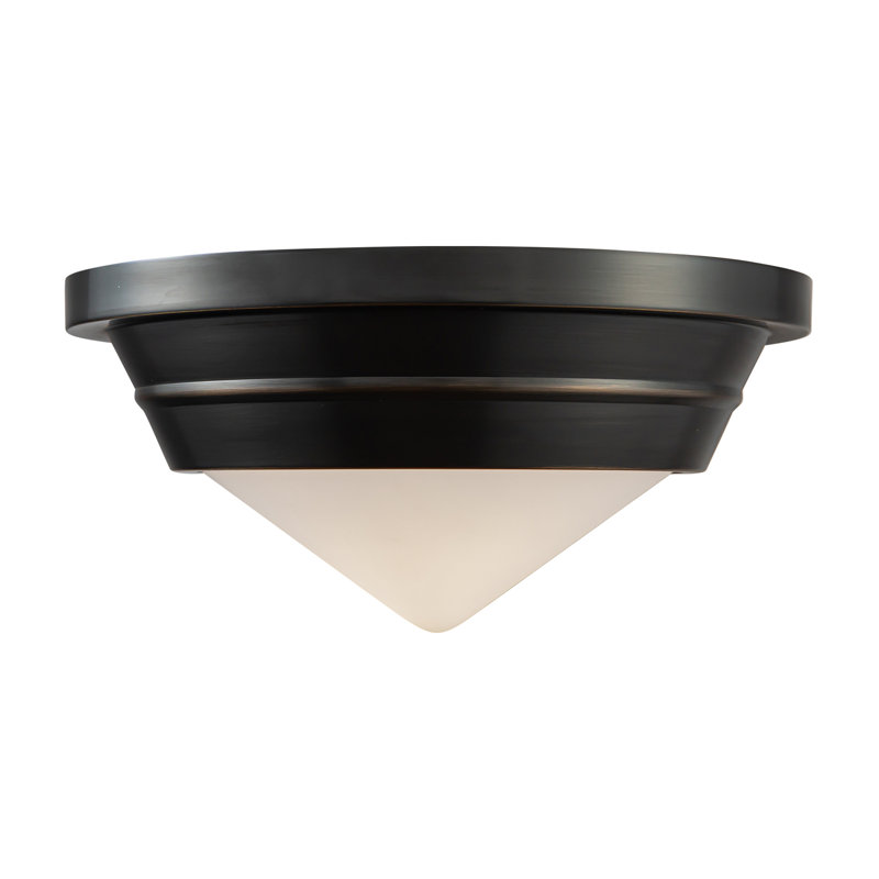 Willard Glass Flush Mount, Urban Bronze