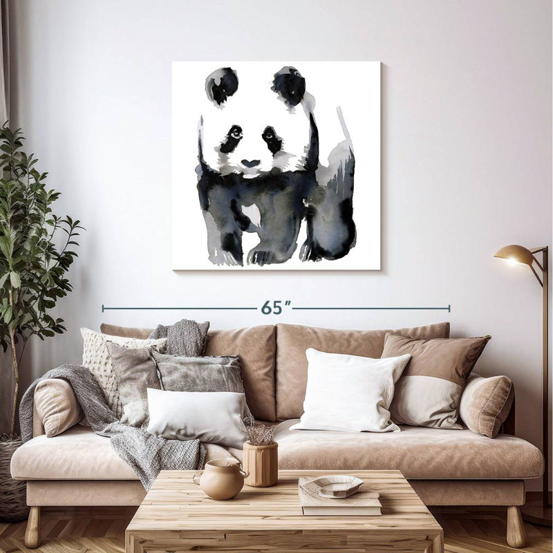 Brampt Panda Illustration, 39" H x 39" W
