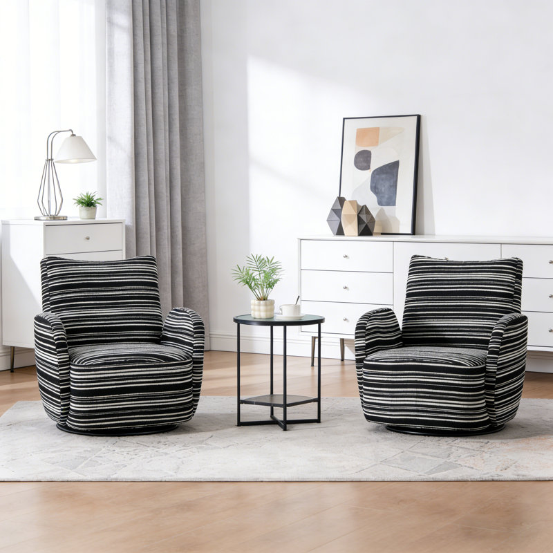 Fauteuil demi-tonneau rembourré et pivotant rembourré