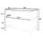 Rectangular Kitchen Island With Open Shelf Feature - Walnut+Cream White Solid Rubberwood For Cooking