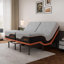 Lit réglable avec matelas noir ultra-moelleux de 14 po, massage, télécommande sans fil, contrôle des applications, gravité zéro, éclairage sous le lit, ports USB et de type C des deux côtés