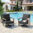2 Person Aluminum Outdoor Swivel Rocking Armchairs With Cushions-892307203