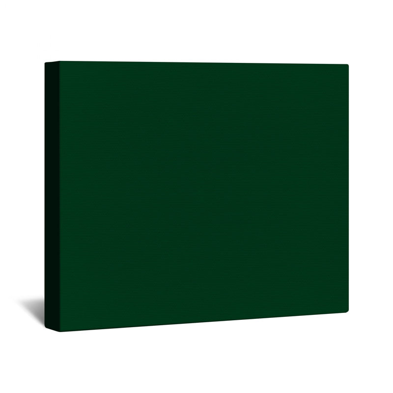 Toile tendue de couleur vert forêt unie en plusieurs tailles, 16 po x 16 po