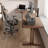 Light walnut L-Shaped Solid Wood desks-107510417-107510420