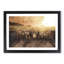 Herd of Elephants on a Dusty Road - Framed Print-56712025-56712029