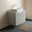 Meuble-lavabo à rayures 30 po avec lavabo, meuble de rangement autoportant avec 2 portes, lavabo en céramique et comptoir en pierre frittée Carrara-576869249-576869248