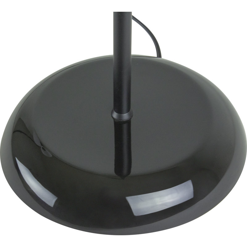 Kamer 71'' Black Torchiere Floor Lamp with Outlet
