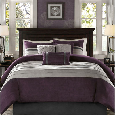 Édredon mauve en faux suède - très grand, lavable à la machine et très grand en suède, texture moelleuse