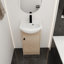 Petit meuble-lavabo autoportant de 18 pouces avec lavabo