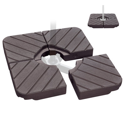 Heavy Duty 150LBS Offset Outdoor Umbrella Base 4PCS Water & Sand Filled Cantilever Offset Patio Umbrella Base Stand