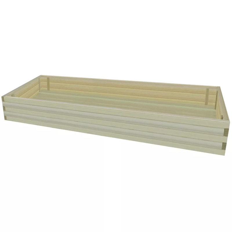 Wood Planter Box, 28cm H x 197cm W x 100cm D