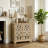 Hollow Floral Carved 2-Door Storage Cabinet, Natural