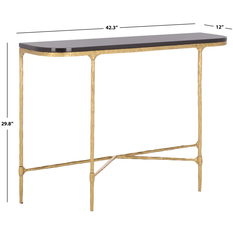 Janowsky Metal Console Table, Black