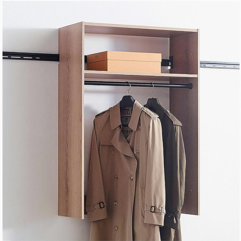 Devi Oak Wall Mounted Wood Closet System