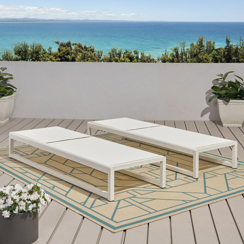 FAUTEUIL DE PLAGE MODESTA CHAISE, Blanc