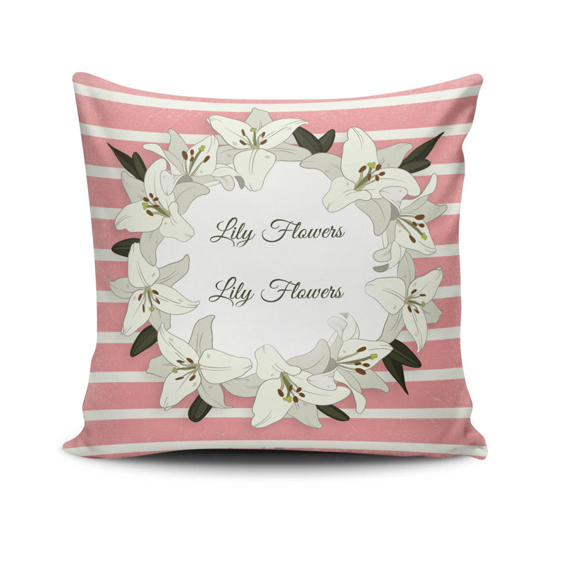 Erina Decorative Cushion Cover, 17 x 17 Inches, 50% Cotton / 50% Polyester | Machine Washable at 104°F, Ironable, Concealed Zip Closure | Perfect for Living Room, Bedroom, and Stylish Home Décor