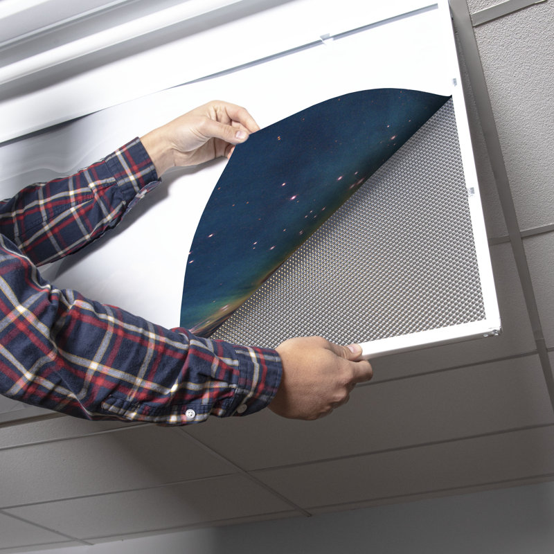 Astronomy Fluorescent Light Covers for Ceiling Lights - For 2x4 Light Fixture - by Octo Lights