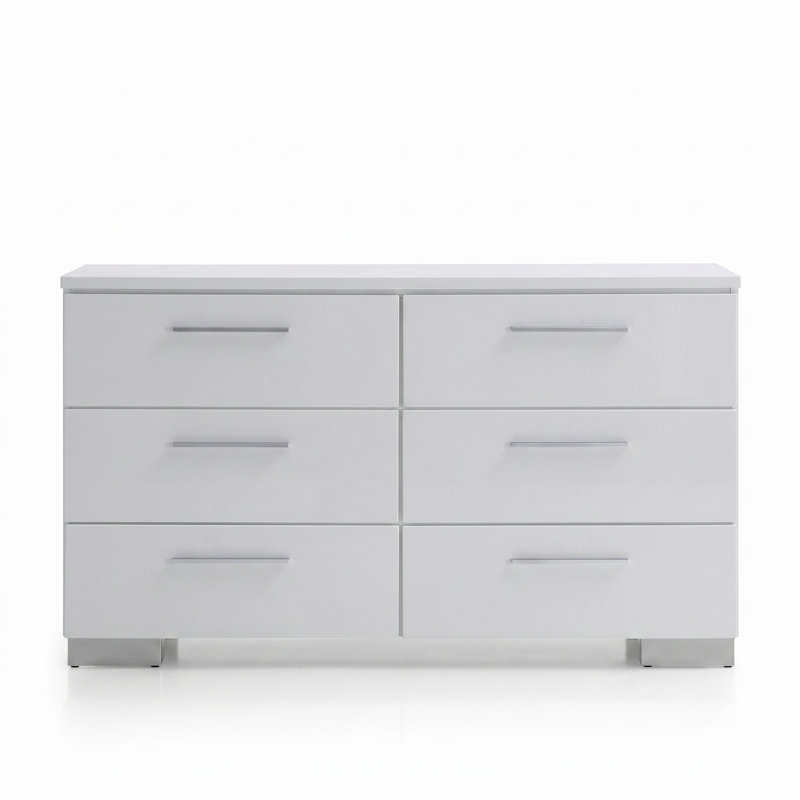 Commode 6 tiroirs Alei, Blanc