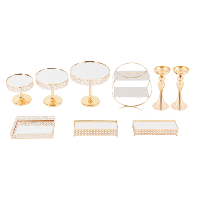 Présentoir à gâteaux, ensemble de présentation pour desserts, porte-cupcakes pour mariage, anniversaire, etc.