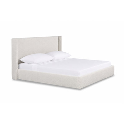Mele Linen Upholstered Wingback Bed