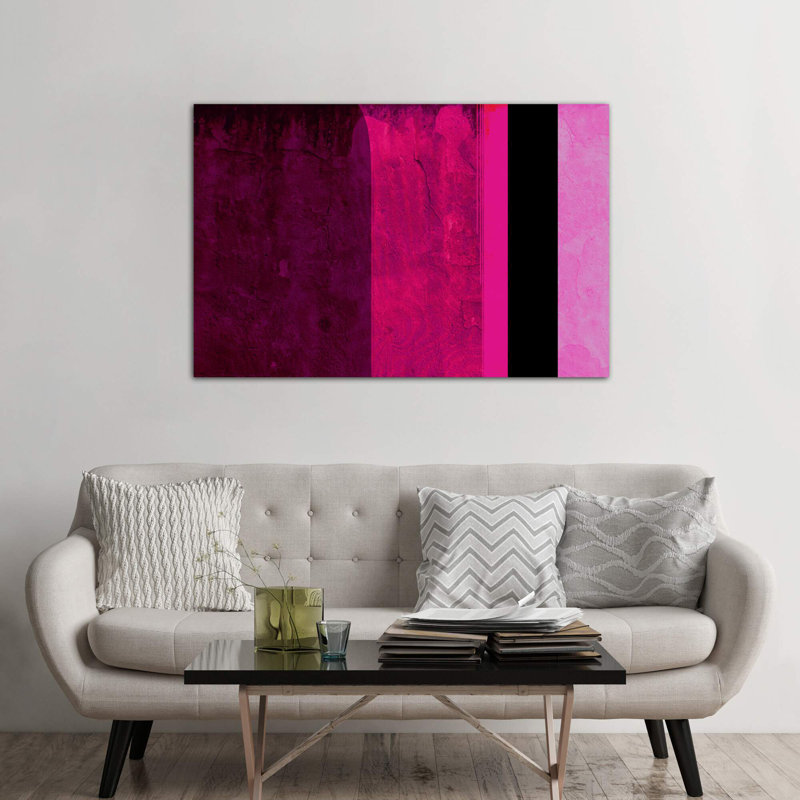 Girls Room Barby Pink - Wrapped Canvas Print, 20.32 cm H x 30.48 cm W
