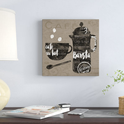 Linen Coffee II by Sue Schlabach - No Frame Print on Canvas