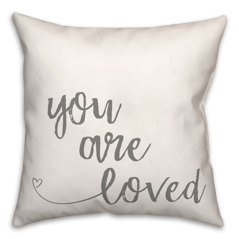  Housse et insert de coussin carré You Are Loved, 16 po x 1 po