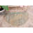 Unique Vintage Turkish Rug in Pastel Tones Featuring Subtle Patterns and Half-Circle Design for Cozy Home