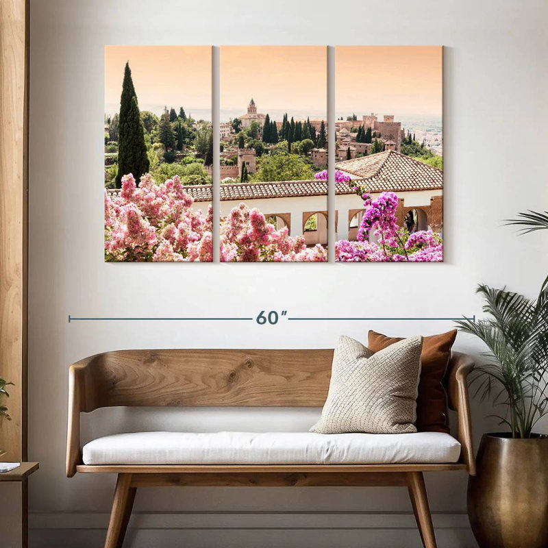 Fleurs de Sebbie des jardins de l'Alhambra, H 32 po x l 50 po