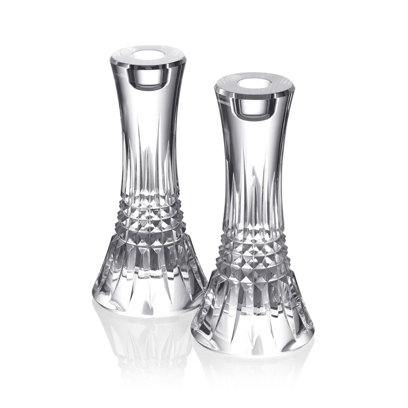 Lismore Diamond Candlestick, 7" H x 3.3" W x 3.3" D