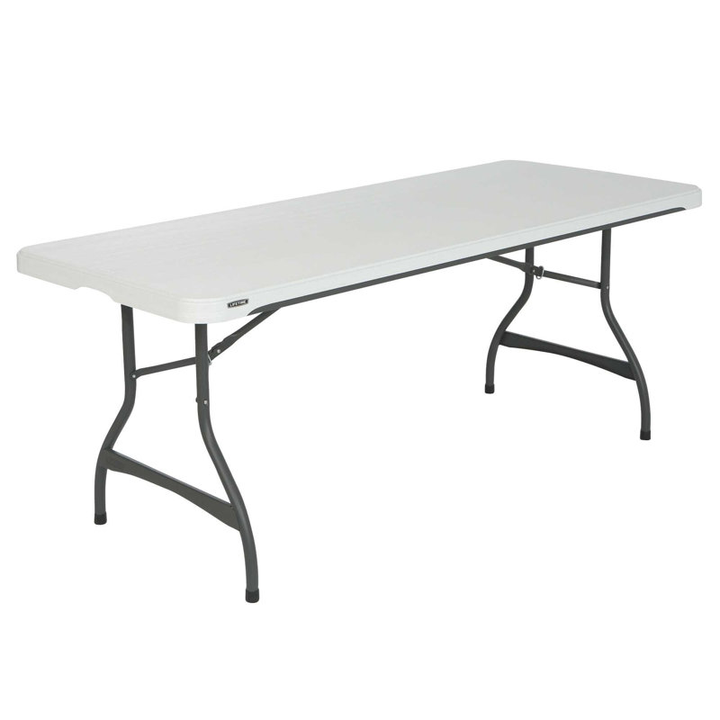 72'' Rectangular Portable Banquet Table, White