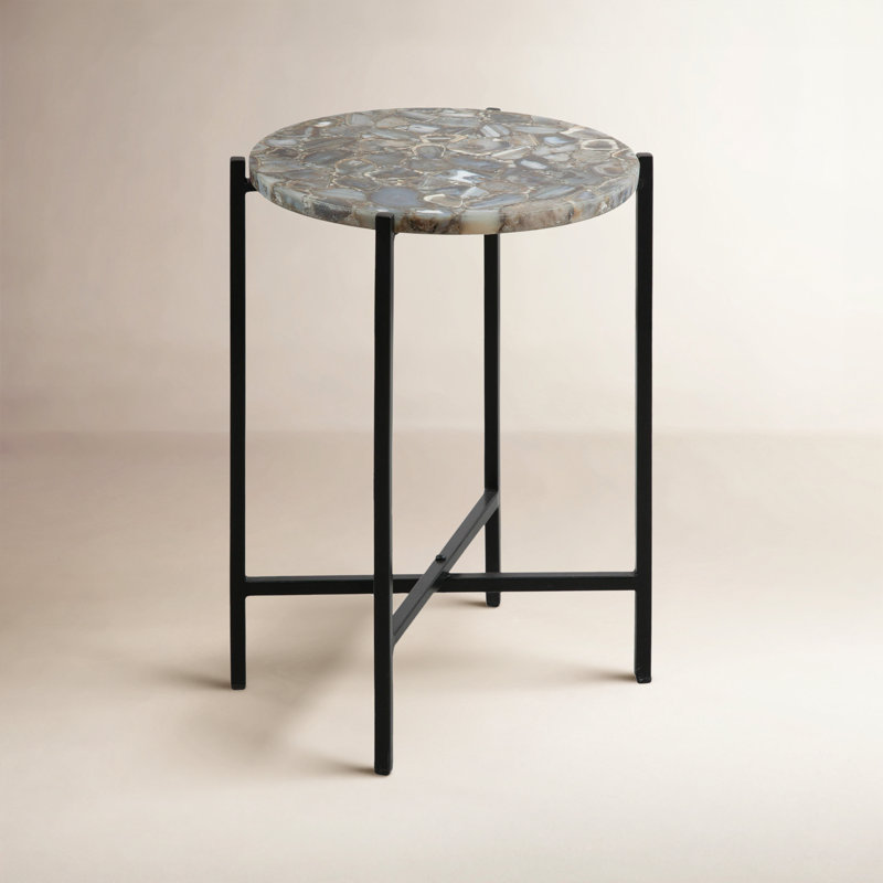 Delfina Stone Top End Table