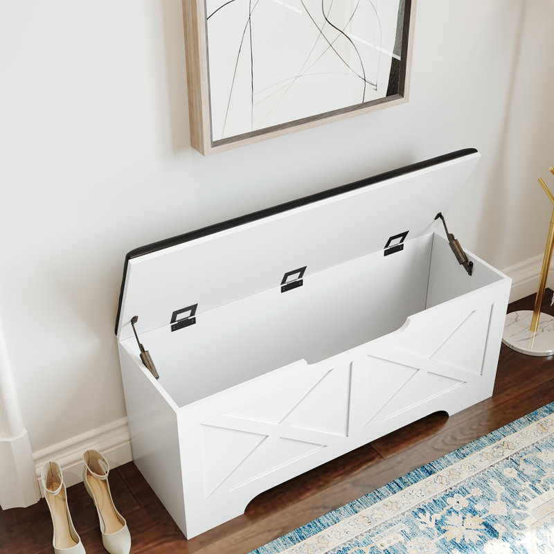 Banc de rangement 39 po Modern Farmhouse