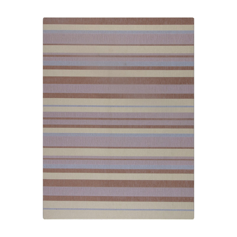 Avalon Blue and Brown Striped Office Chair Mat 36x48