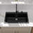 33'' L x 22‘’ W Quartz Drop-In Single Bowl Kitchen Sink with Sink Grid, Strainer and Roll-up Rack