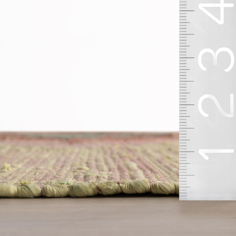 Solmira Southwestern Handmade Cotton Rug, Rectangle 5' x 8'