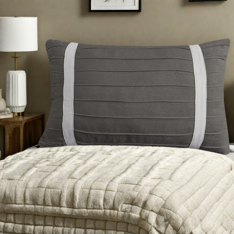 -piece Faux Suede Bedding Set, Soft Polyester, Contemporary Black King